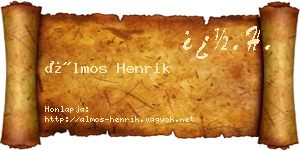 Álmos Henrik névjegykártya
