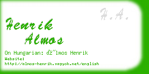 henrik almos business card